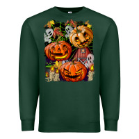 Sports Green Halloween Pumpkins Premium Sweatshirt - BundleAndBundleShop