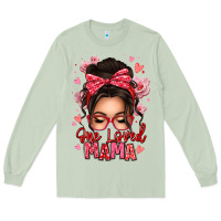 Matcha one loved mama messy bun Long Sleeve Tee - texasbilliewilder