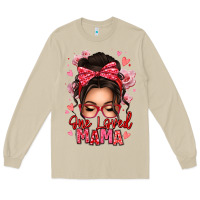 Mushroom one loved mama messy bun Long Sleeve Tee - texasbilliewilder