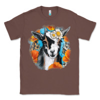 Chestnut Daisy Goat With Background Classic Tee - RanaPortraitStore