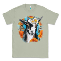 Matcha Daisy Goat With Background Classic Tee - RanaPortraitStore