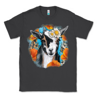 Smoke Daisy Goat With Background Classic Tee - RanaPortraitStore