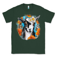 Sports Green Daisy Goat With Background Classic Tee - RanaPortraitStore