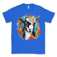True Royal Daisy Goat With Background Classic Tee - RanaPortraitStore