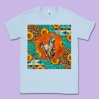 Western Percheron Horse Classic Tee Designed By Lillyallendesigns