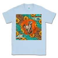 Dusty Blue western percheron horse Classic Tee - LillyAllenDesigns