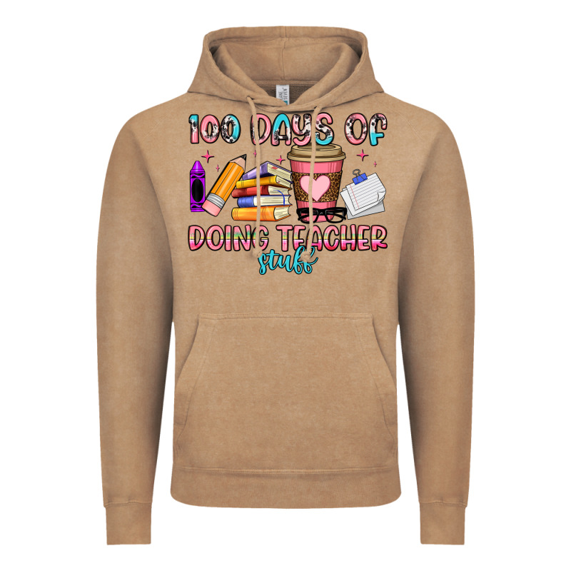 100 Days Of Doing Teacher Stuff Vintage Hoodie by Artiststas | Teevron