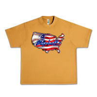 Peanut Butter usa flag baseball Urban Heavy Tee - BarkalooDesign