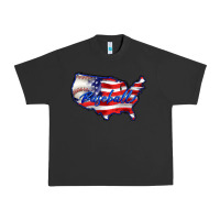 Pigment Black usa flag baseball Urban Heavy Tee - BarkalooDesign