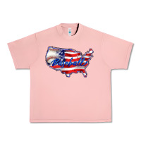 Salmon usa flag baseball Urban Heavy Tee - BarkalooDesign