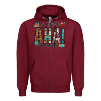 Burgundy i do it for the aha moments teacher Zipper Hoodie - OliviaCreatesArt