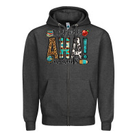 Charcoal Heather i do it for the aha moments teacher Zipper Hoodie - OliviaCreatesArt