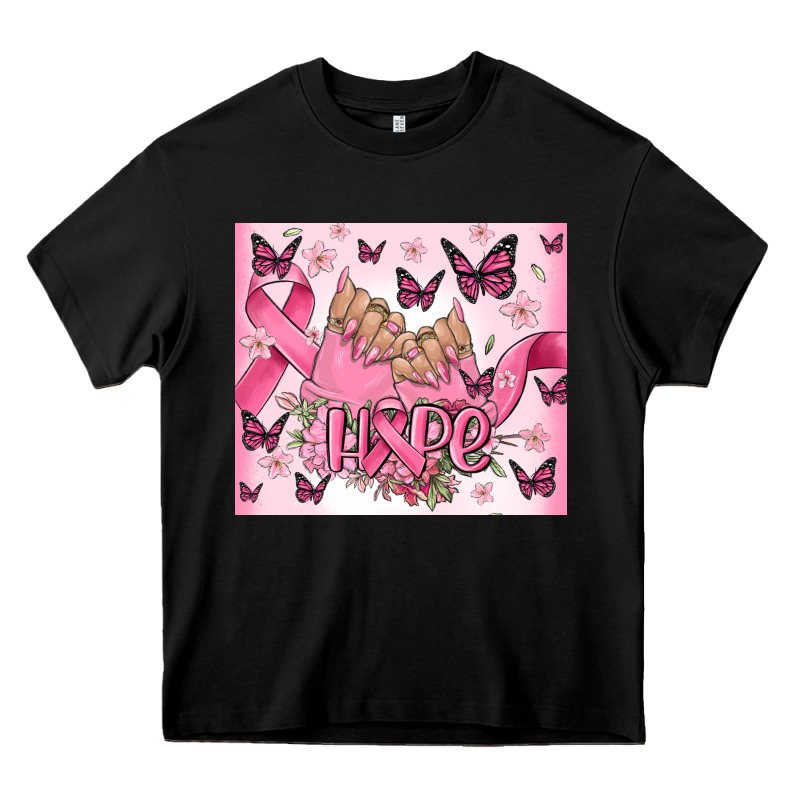 Breast Cancer Nails Hope Heavy Core Tee by MaliasSmallBusiness | Teevron