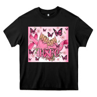 Black breast cancer nails hope Heavy Core Tee - MaliasSmallBusiness