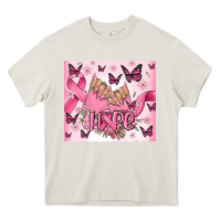 Cream breast cancer nails hope Heavy Core Tee - MaliasSmallBusiness