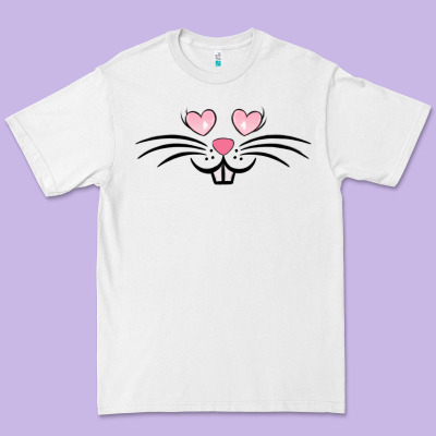Bunny Face Easter Premium Tee Designed By Maliassmallbusiness