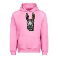 Fuchsia Pink Donkey  Face Urban Hoodie - LillyAllenDesigns