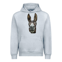 Heather Grey Donkey  Face Urban Hoodie - LillyAllenDesigns