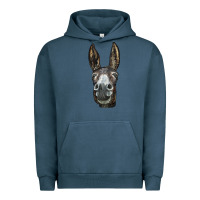 Pigment Midnight Navy Donkey  Face Urban Hoodie - LillyAllenDesigns