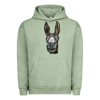 Pigment Oil Green Donkey  Face Urban Hoodie - LillyAllenDesigns