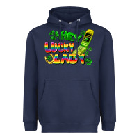 Navy Hey lucky lady flip phone Heavyweight Hoodie - FaDigitalArtStudio