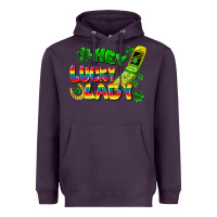 Plum Hey lucky lady flip phone Heavyweight Hoodie - FaDigitalArtStudio