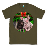 Army Green christmas pig Classic Tee - LillyAllenDesigns