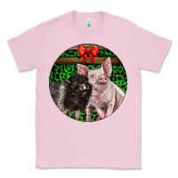 Bubblegum Pink christmas pig Classic Tee - LillyAllenDesigns