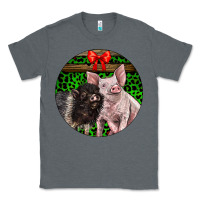 Charcoal Heather christmas pig Classic Tee - LillyAllenDesigns