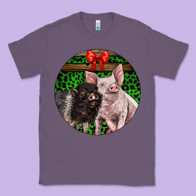 Christmas Pig Classic Tee Designed By Lillyallendesigns