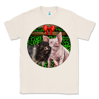 Natural christmas pig Classic Tee - LillyAllenDesigns