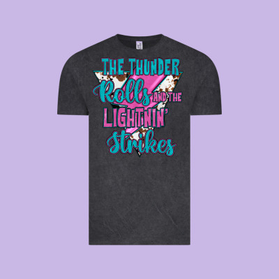 The Thunder Rolls And The Lıghtnıng Strikes Vintage Tee Designed By Jahusdesignshop