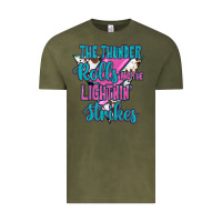 Vintage Olive The Thunder Rolls And The Lıghtnıng Strikes Vintage Tee - JahusDesignShop
