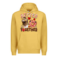 Antique Gold Better together Valentine's Day Premium Hoodie - FaDigitalArtStudio