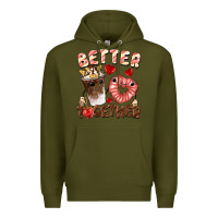 Army Green Better together Valentine's Day Premium Hoodie - FaDigitalArtStudio
