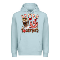 Blue Mist Better together Valentine's Day Premium Hoodie - FaDigitalArtStudio