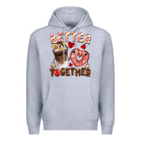 Heather Grey Better together Valentine's Day Premium Hoodie - FaDigitalArtStudio