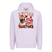 Lilac Better together Valentine's Day Premium Hoodie - FaDigitalArtStudio
