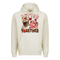 Oatmeal Heather Better together Valentine's Day Premium Hoodie - FaDigitalArtStudio