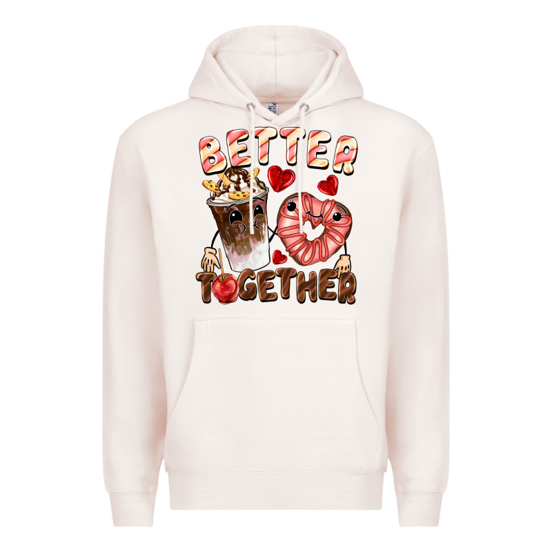 Better Together Valentine's Day Premium Hoodie by FaDigitalArtStudio | Teevron