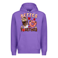 Purple Better together Valentine's Day Premium Hoodie - FaDigitalArtStudio