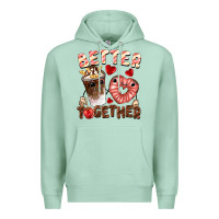 Seafoam Better together Valentine's Day Premium Hoodie - FaDigitalArtStudio