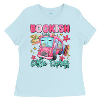 Baby Blue bookish girlie express Ladies Tee - MaliasSmallBusiness