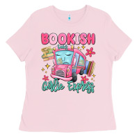 Bubblegum Pink bookish girlie express Ladies Tee - MaliasSmallBusiness