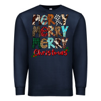 Navy Merry Christmas Premium Sweatshirt - FaDigitalArtStudio