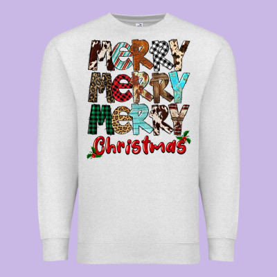 Merry Christmas Premium Sweatshirt Designed By Fadigitalartstudio