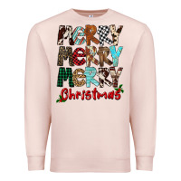 Pale Pink Merry Christmas Premium Sweatshirt - FaDigitalArtStudio
