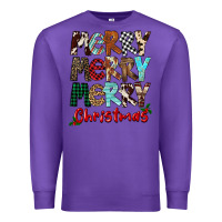 Purple Merry Christmas Premium Sweatshirt - FaDigitalArtStudio