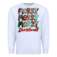 White Merry Christmas Premium Sweatshirt - FaDigitalArtStudio