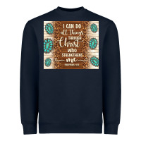Navy i can do all things through christ who strengthens Heavyweight Sweatshirt - TumblerDesignByShophia